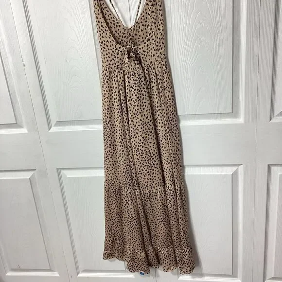 Cupshe Summer Dress Strappy Back Flowy Animal Print Maxi Lined NWT M - Picture 3 of 13